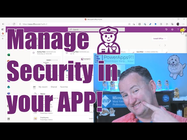 PowerApps Manage Access and Azure Security Groups from an app