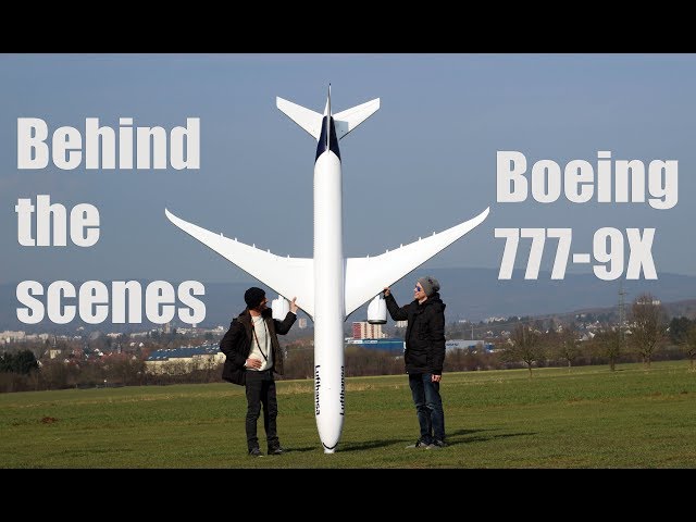 behind the scenes footage, BOEING 777-9X RC model airplane, Taxi test