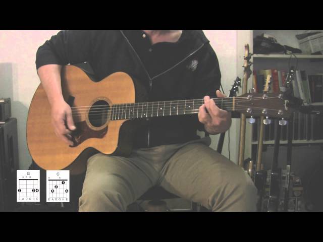 "Under Pressure" Acoustic guitar with original vocal track, How to play
