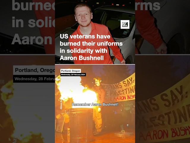 US Veterans Burn Uniforms In Solidarity With Aaron Bushnell
