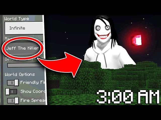 Do NOT Use the JEFF THE KILLER Seed in Minecraft Pocket Edition at 3:00 AM...
