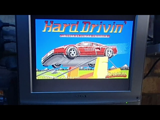 Hard Drivin' AMIGA A500+ without vs with TF536 ACCELERATOR