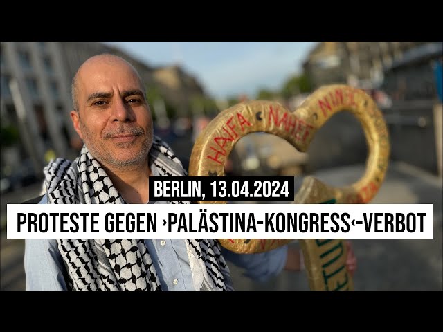 13.04.2024 Berlin Proteste gegen Palästinakongreß-Verbot: Kriminaldirektorin Beate Ostertag im O-Ton