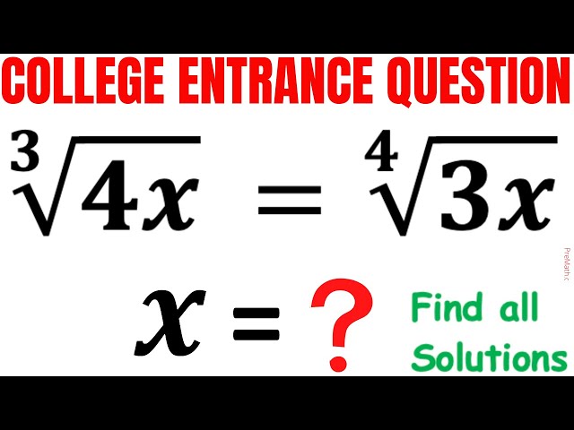 College Entrance Exam | Find all solutions | Math Olympiad Training