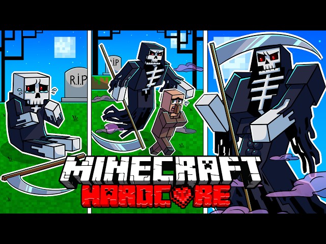 I Survived 100 DAYS as the GRIM REAPER in HARDCORE Minecraft!