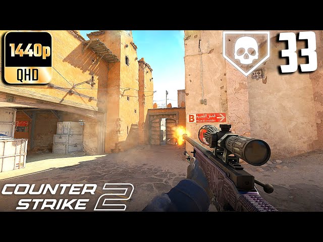 CS2- 33 Kills On Dust 2 Competitive Full Gameplay #9! (No Commentary)