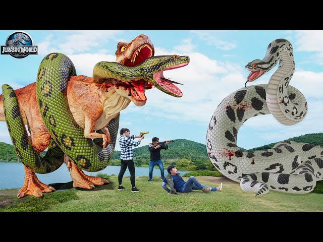 Last Blockbuster T-rex Attack | Anaconda vs T-rex | New Hollywood Movie (2023) | Dinosaur | Ms.Sandy