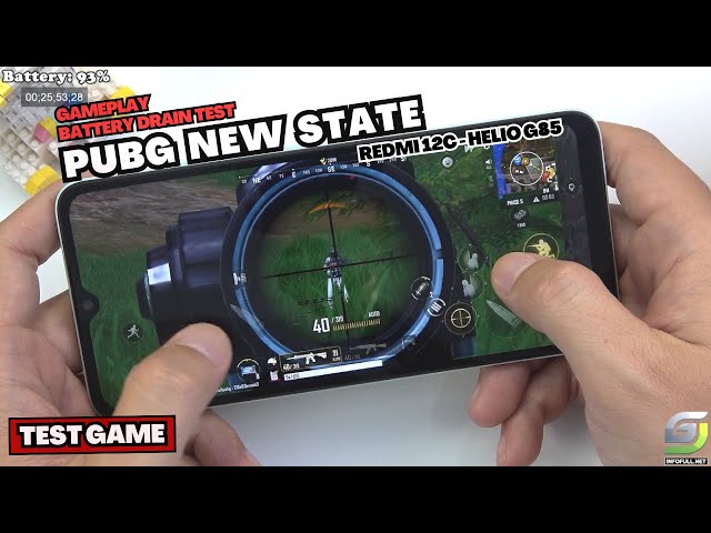 Redmi 12C test game PUBG New State | Helio G85