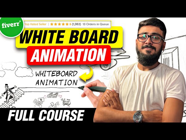 Best Low Competitive Skill on Fiverr | WhiteBoard Animation Complete Course 2024