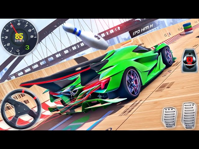 Impossible GT Car Stunt Racing Simulator - Muscle Car Mega Tracks Races 3D - Android GamePlay #3