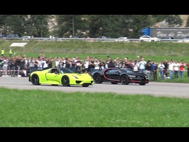 HYPERCAR DRAG RACE: Bugatti Chiron, Koenigsegg Regera, 918 Spyder, LaFerrari, Pagani Zonda F & more!