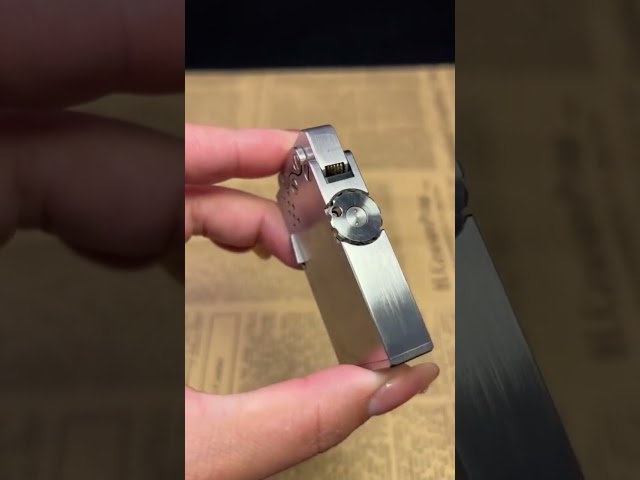 Handmade Mechanical Titanium Automatic Lighter - Product Link in Comments!