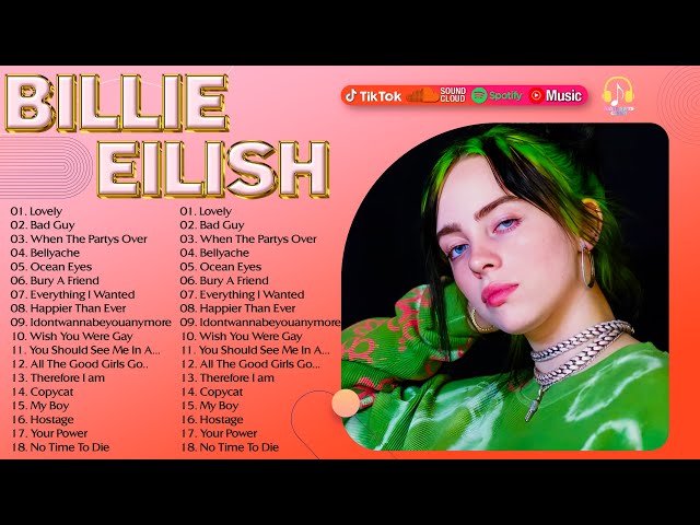 BILLIE EILISH - Top Songs of Billie Eilish 2024🎵Billie Eilish Greatest Hits Full Album
