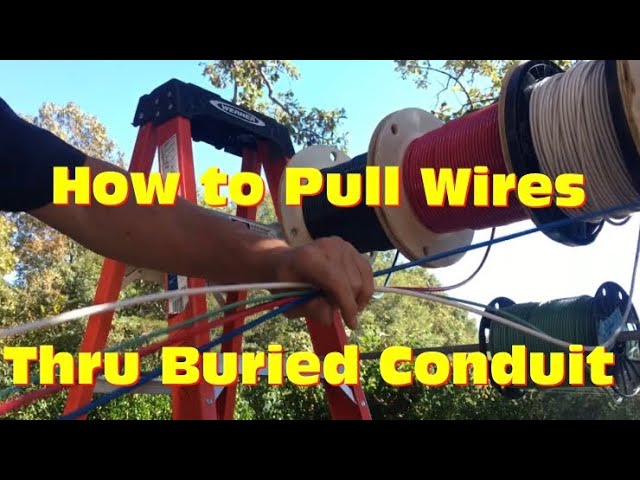 How to pull wire thru 200' of underground conduit