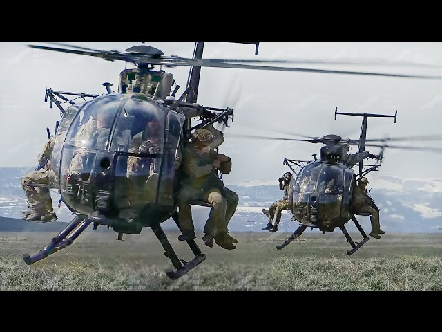 US Special Forces Perform Crazy Moves With Tiny MH-6M Helicopters