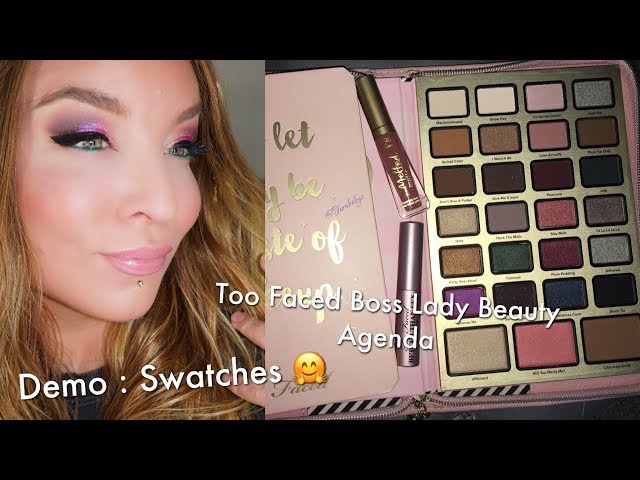 Too Faced Boss Lady Beauty Agenda : Holiday 2017 : Swatches + Demo