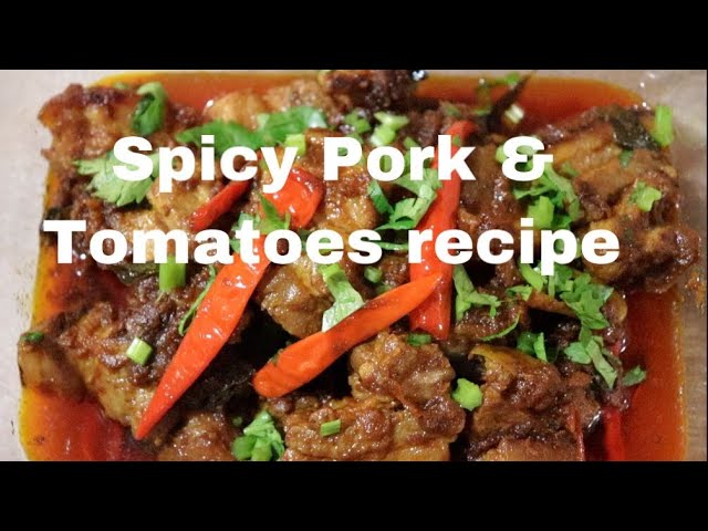 Tomatoes & Pork Recipe//Spicy//So good