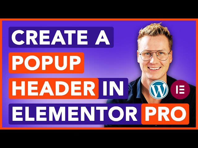 Create A Popup Header Using Elementor Pro