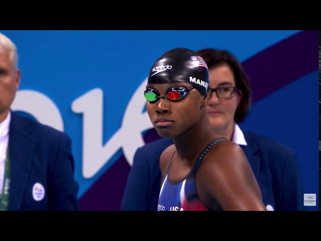 simone manuel beating the campbell sisters for 7 minutes
