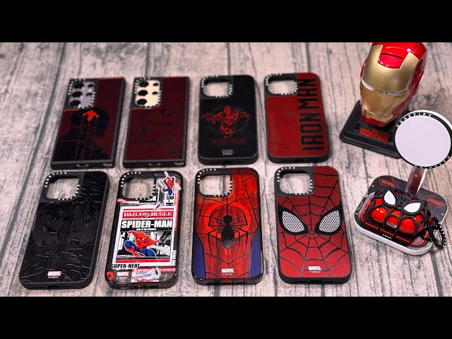 iPhone 15 Pro Max and Samsung Galaxy S24 Ultra - Iron Man / Spider-Man Cases