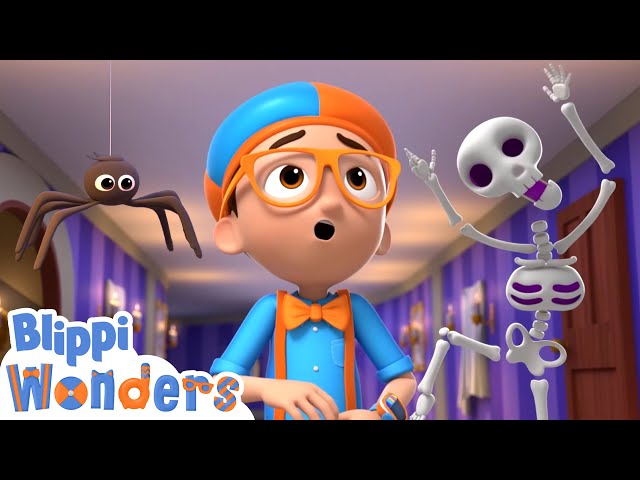 Blippi Explores A Haunted House | Halloween for Kids | Blippi Wonders | Cartoons for Kids