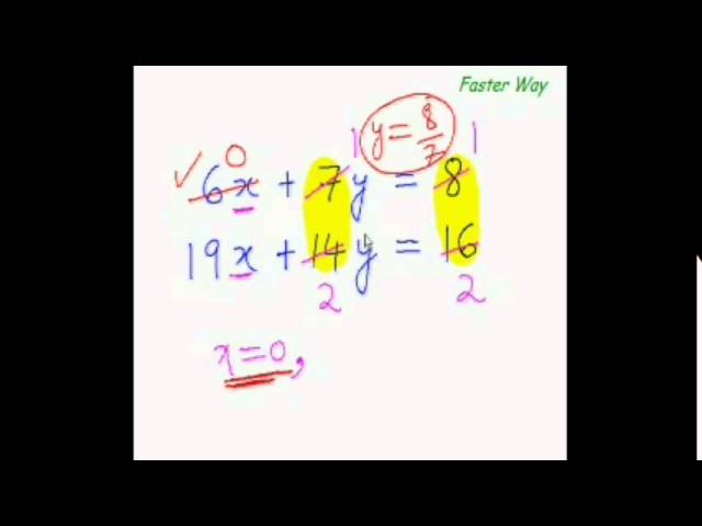 Maths 14 Algebra Trick 2 Solving Simultaneous Equations