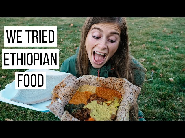 First Time Trying Ethiopian Food! Injera, Doro Wot, Siga Wot & More! 😋😱
