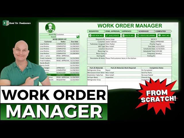 From Start to Finish: Excel Work Order Tutorial + Free Download