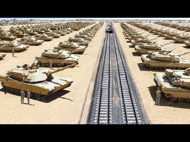 US Insane Logistics to Move Billions $ Worth of M1 Abrams Tanks by Rail