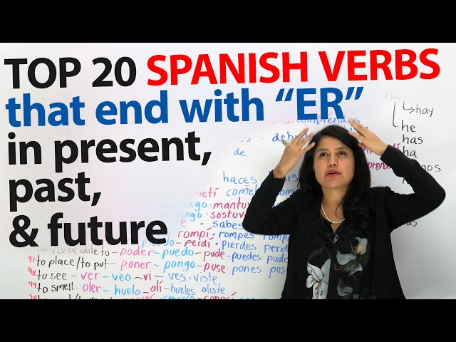 Learn 20 important Spanish Verbs that end with "ER"