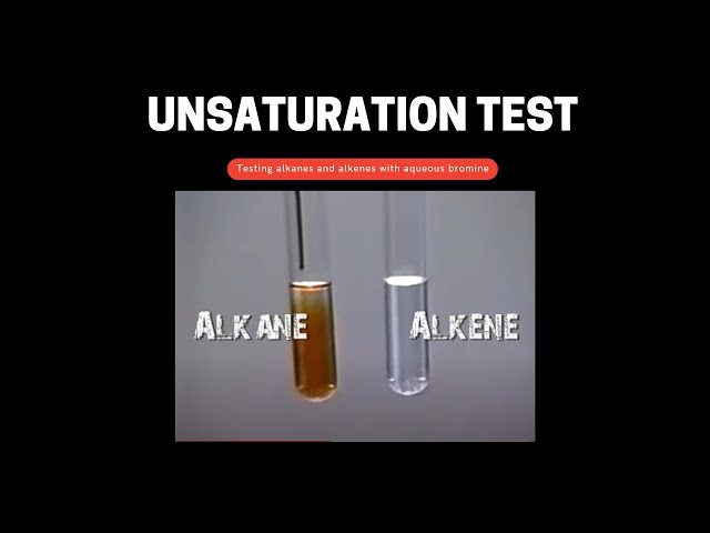 Testing alkane & alkene with bromine water