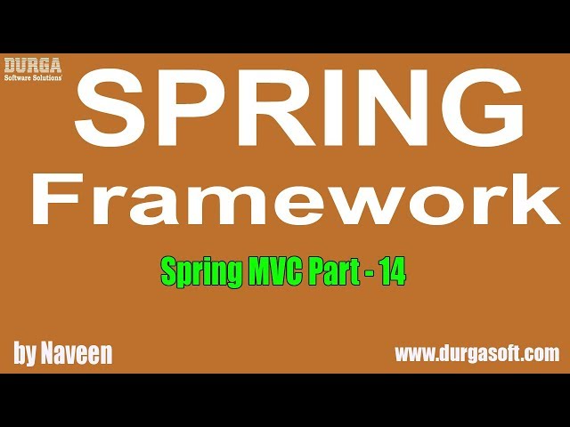 Java Spring | Spring Framework | Spring MVC Part - 14 by Naveen