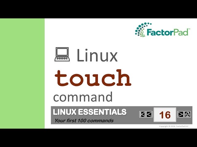 Linux touch command summary with examples