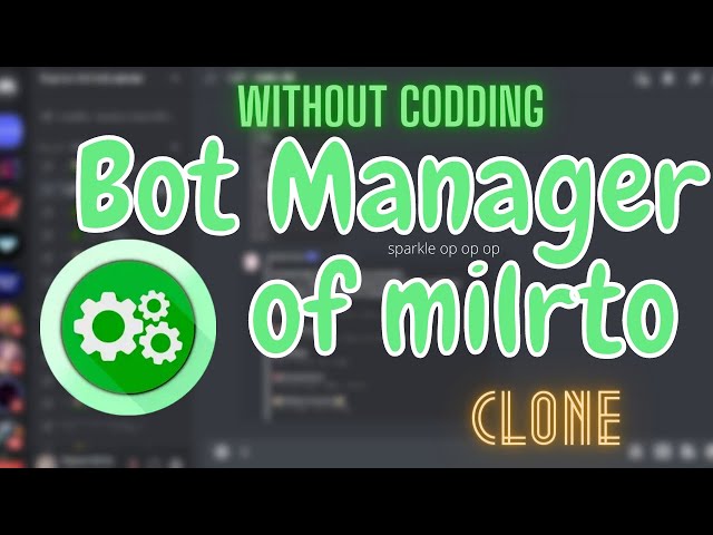 how to make bot manager with dashboard of milrato without coding | 100% working | discord.js V13 |