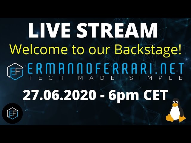 Welcome to out Backstage! - Live Stream 6pm CET - Join Us!