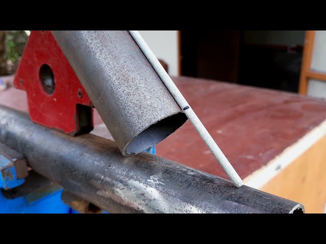 pipe secrets, the easiest trick to cut metal pipes 45 degrees | cutting pipe 45 degree