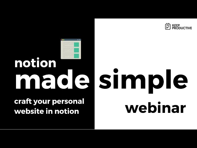 Build a Personal Website in Notion | LIVE