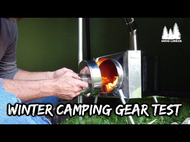 Backyard Hot Tent Gear Testing For Winter Camping -Poshehonka Stove and Tschum Lavvu