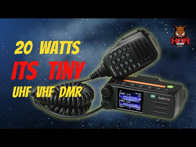 Tiny UHF VHF DMR 20 Watt Mobile Radio:  Use and Review of the Radioddity DB25-D