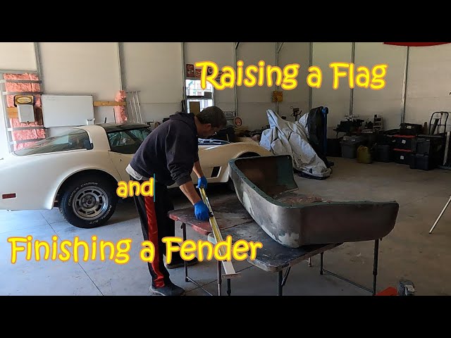 56 Chevy Truck Fender Repair and Raising a Viking Flag