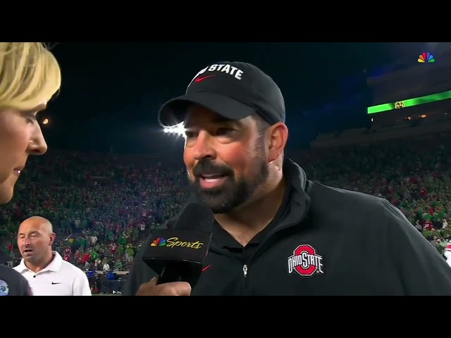 Ryan Day calls out Lou Holtz during postgame interview after win vs Notre Dame
