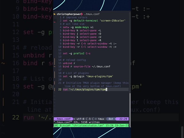 Make tmux BEAUTIFUL by doing this