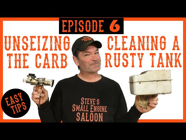 How To Clean A Rusted Gas Tank And Carb On A Briggs Engine - Episode 6 of 7 Tiller Series