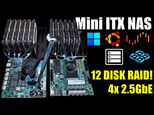 Mini ITX NAS Motherboard Intel CPU 6xSATA 4x2.5GbE 2xM.2