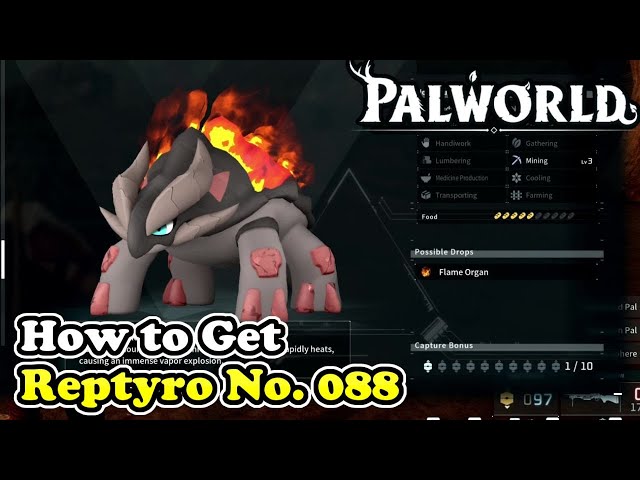 Palworld How to Get Reptyro (Palworld No. 088)