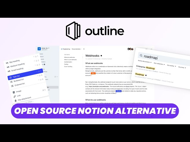 Outline: Free Open Source Team Knowledge Base & Wiki