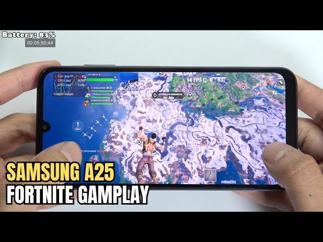 Samsung Galaxy A25 Fortnite Gameplay