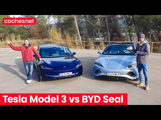 TESLA Model 3 vs BYD Seal ⚡️⚡️ Duelo de eléctricos 2024 | Prueba Comparativa / Review en español