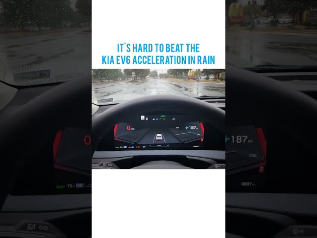 It's hard to beat the Kia EV6 Acceleration in rain 😲 #shorts