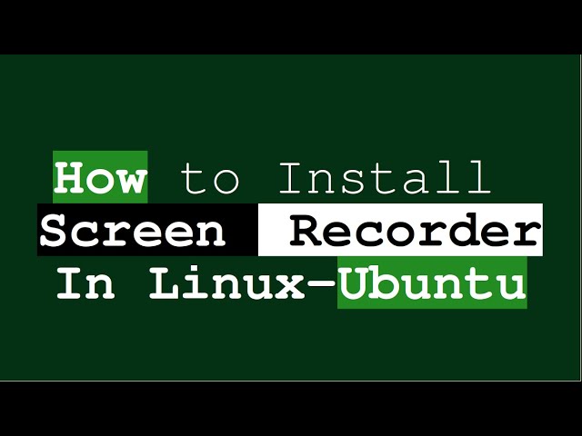 How to Install screen recorder Linux | How to Record using simple screen recorder | Ubuntu 20.4 LTS
